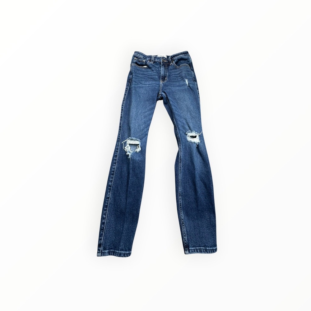 Abercrombie & Fitch Skinny Jeans‎ Womens 26/2P Blue The Skinny High Rise Ripped